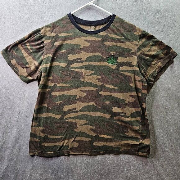 Eighty Eight Shirt Mens Medium Camo Cannabis 420 Day Leaf Short Sleeve Tee - Picture 1 of 7